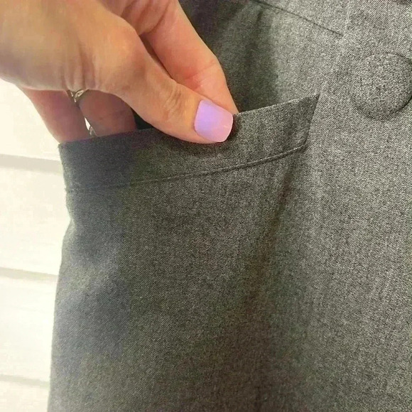 H&M High Waist Wide Leg Sailor Button Pants Size 6 Gray - Picture 4 of 6